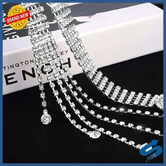 Rhinestone Chain Belt O-Ring Waistband Crystal Belt for Dresses main image 8